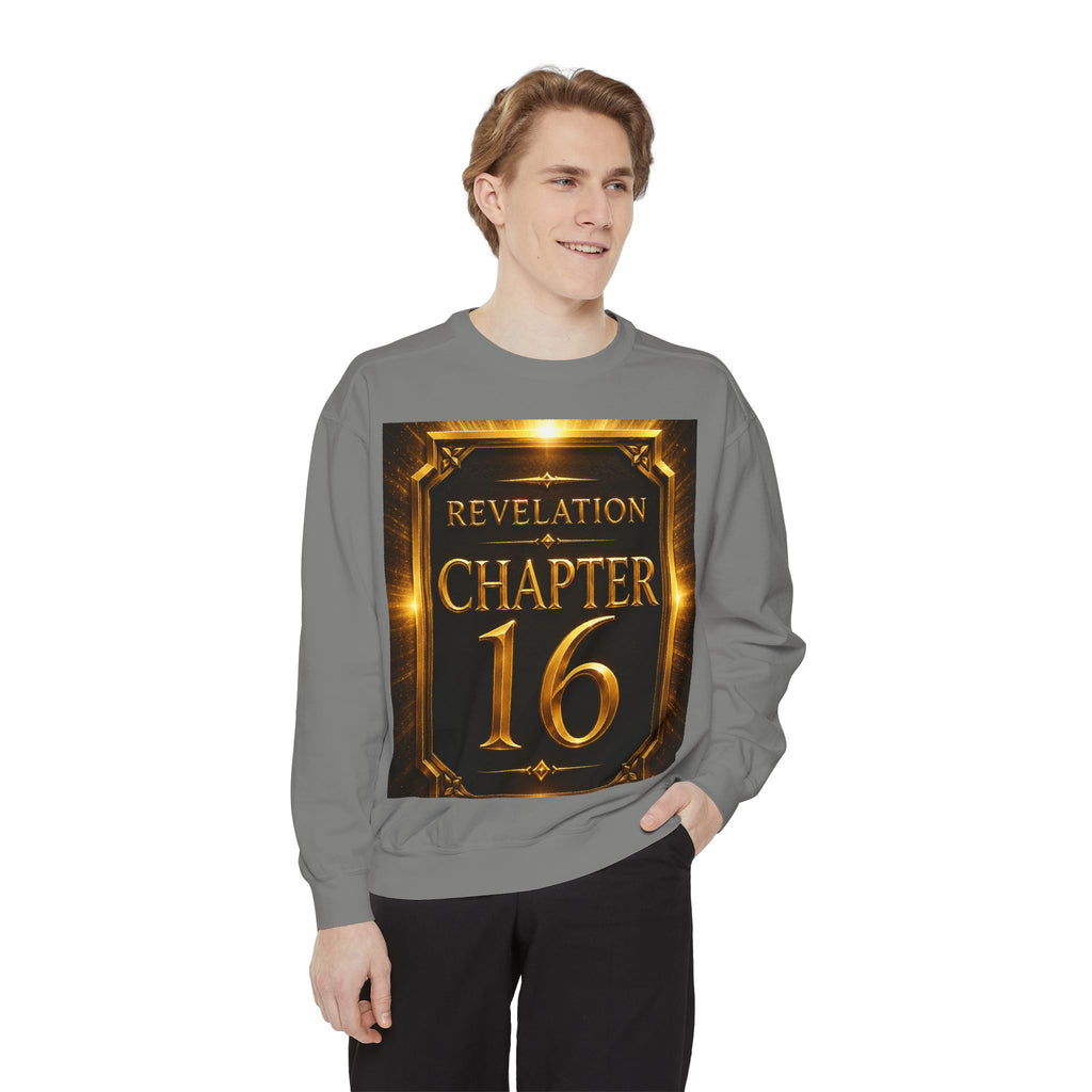 Revelation Chapter 16 Sweatshirt — "Judgment Begins" Apocalyptic Graphic