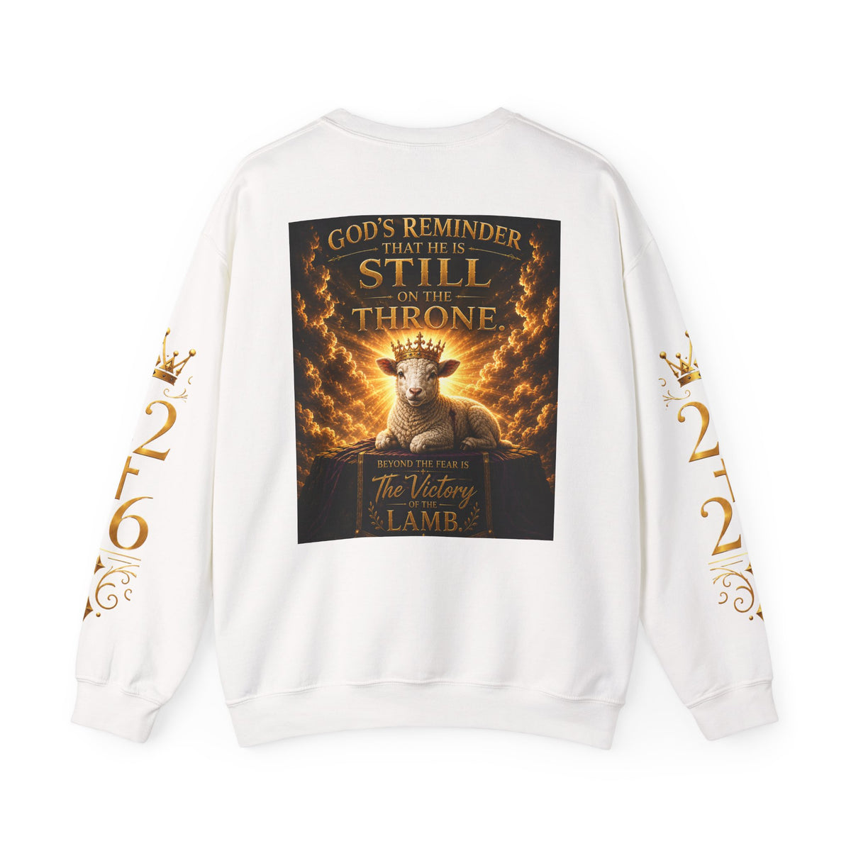 Christian Halloween Crewneck Sweatshirt — "Spooktacular" & Victory Lamb Graphic