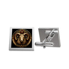 Aries Ram Gold Square Cufflinks — Zodiac Astrology Gift