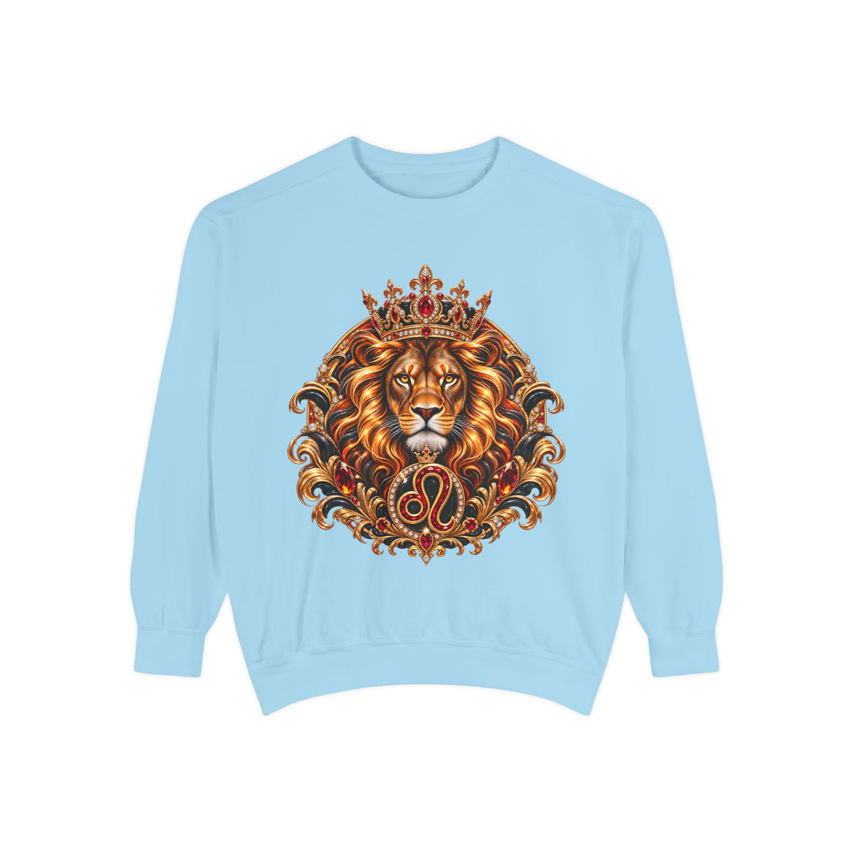 Leo Zodiac Lion Sweatshirt — Regal Astrology Graphic Crewneck