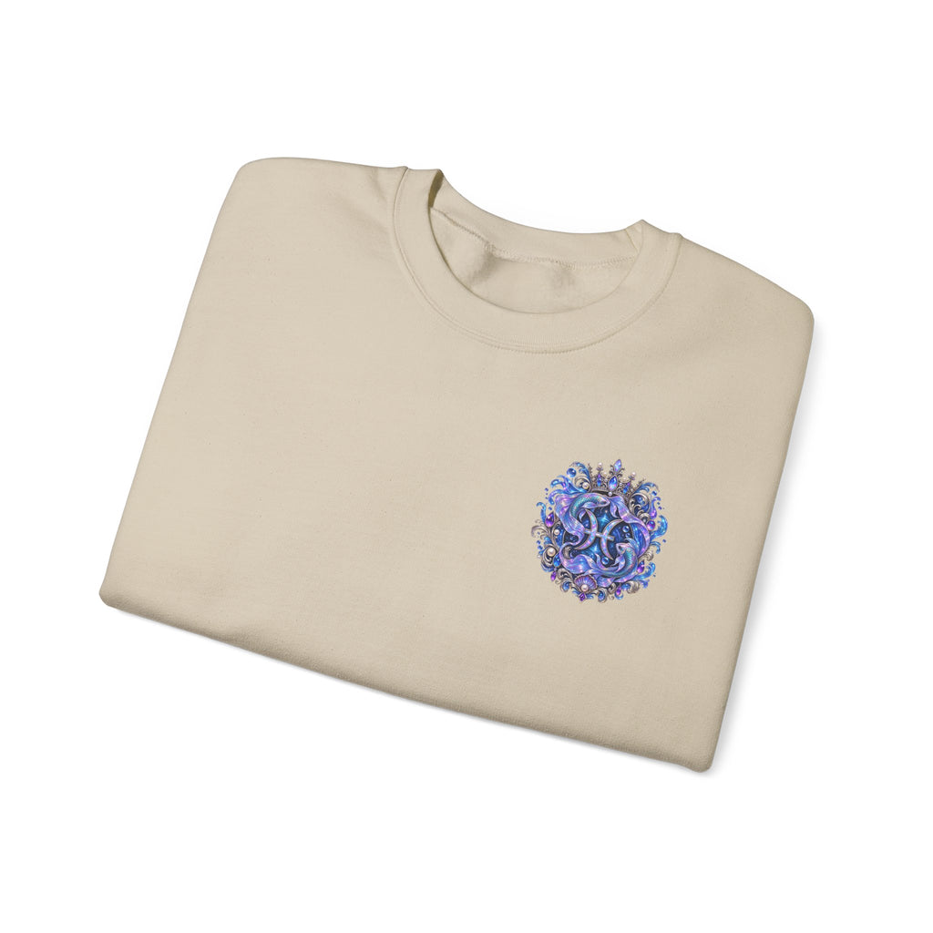Pisces Mermaid Crewneck Sweatshirt — Zodiac Astrology Graphic Sweater