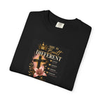 She Is Built Different Floral Cross Christian T-Shirt