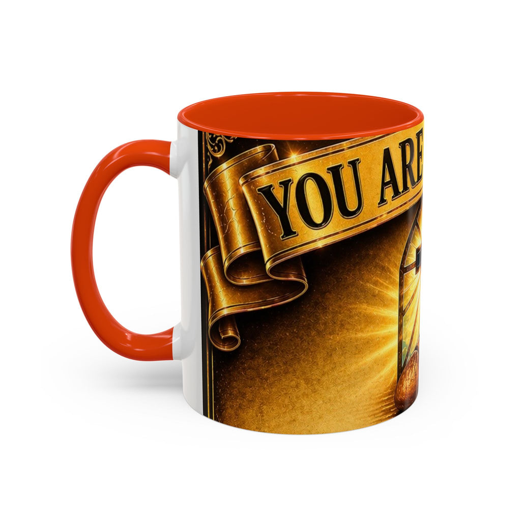 You Are Not Alone Christian Mug — Communion Cross & Bread Chalice Coffee Cup