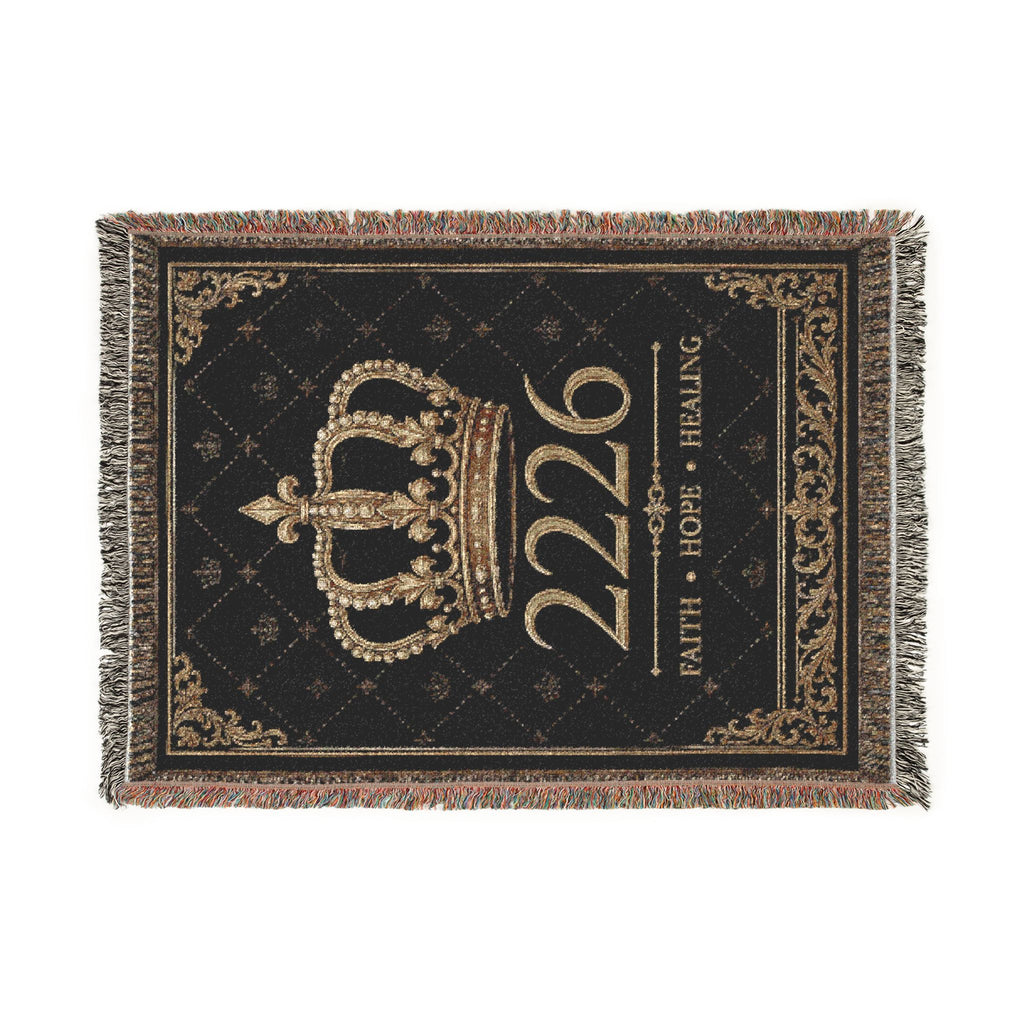 Royal Crown 2226 Woven Blanket — Luxury Decorative Throw for Home & Gift