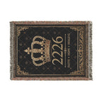 Royal Crown 2226 Woven Blanket — Luxury Decorative Throw for Home & Gift