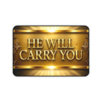 He Will Carry You Desk Mat — Inspirational Christian Office Desk Pad