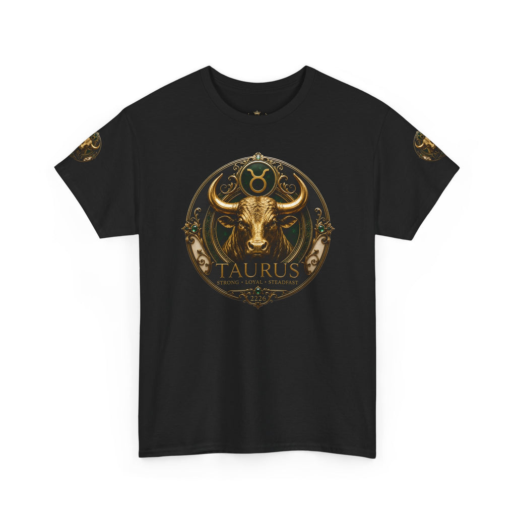 Taurus Zodiac T‑Shirt — Bull Astrology Graphic Tee (Taurus Symbol & Moon Design)