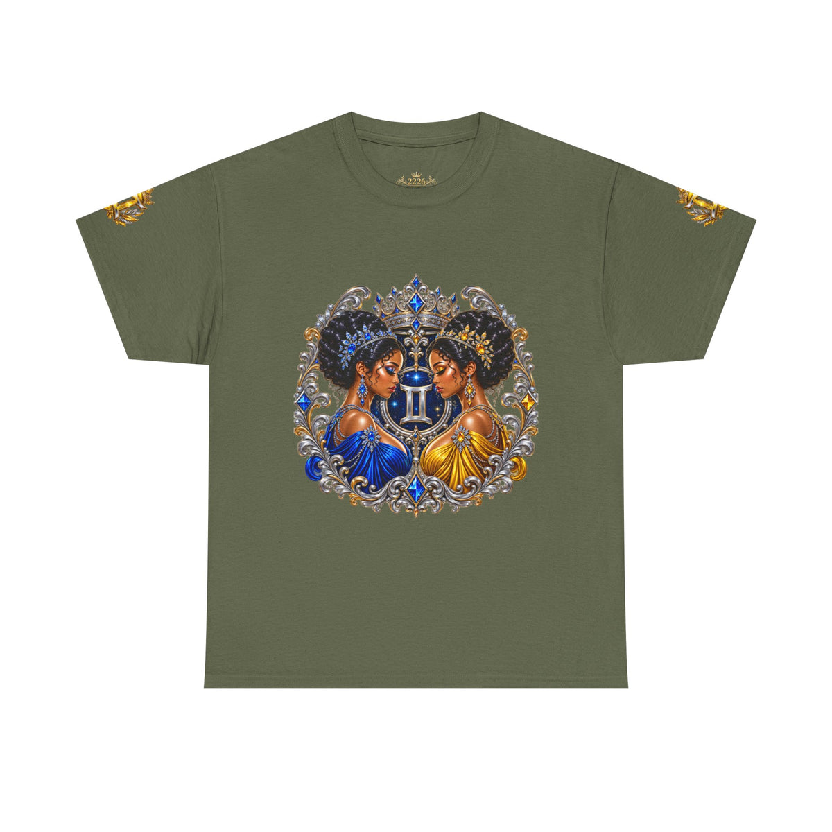 Gemini Zodiac T‑Shirt — Twin Goddesses Astrology Tee