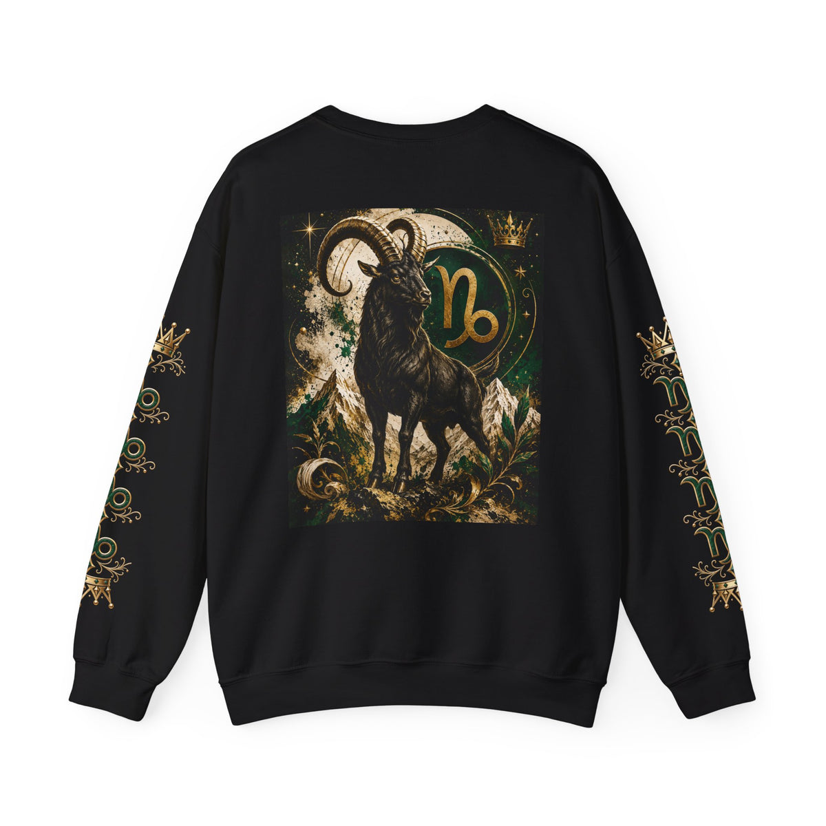 Capricorn Zodiac Crewneck Sweatshirt — Goat Astrology Graphic Pullover