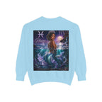Pisces Mermaid Zodiac Sweatshirt — Pisces Symbol & 'Pisces' Artwork
