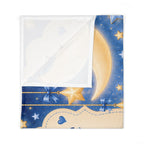 Baby Swaddle Blanket - "Welcome Home Baby Arrived, Something from Heaven" Moon & Stars Newborn Swaddle (Blue)