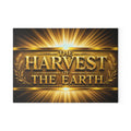 Glass Cutting Board – "The Harvest of the Earth" Golden Sunburst Decorative Chopping Board