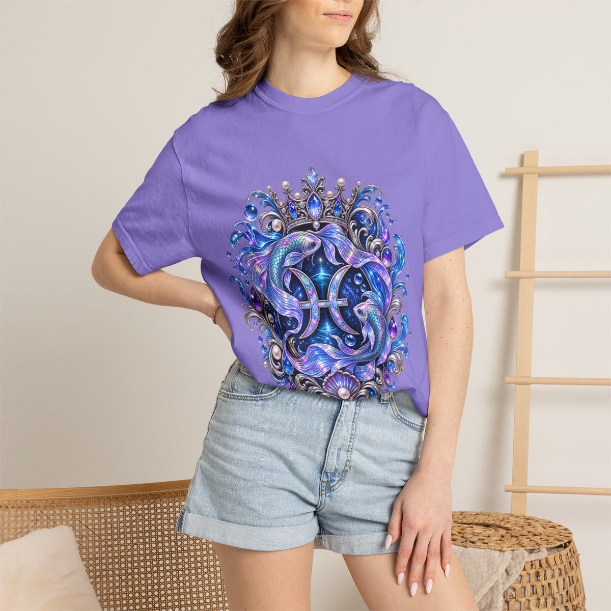 Pisces Mermaid T-Shirt — Zodiac Pisces Symbol Graphic Tee