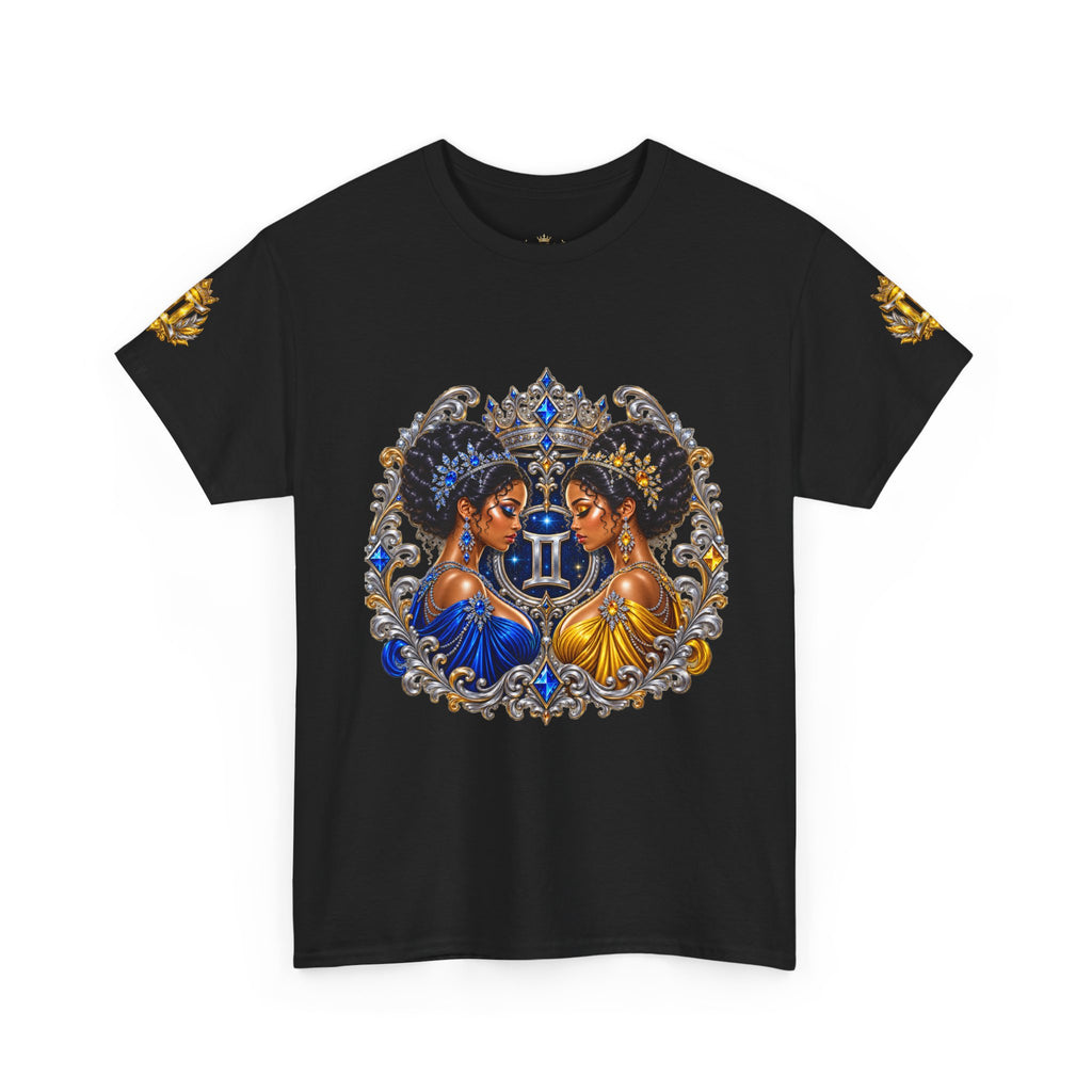 Gemini Zodiac T‑Shirt — Twin Goddesses Astrology Tee