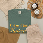 I Am God’s Masterpiece T-Shirt — Gold Script Faith Tee (Psalms 139:14)