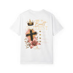 Built Right T-Shirt — Christian Faith Floral Cross Tee (She Is Built Different)