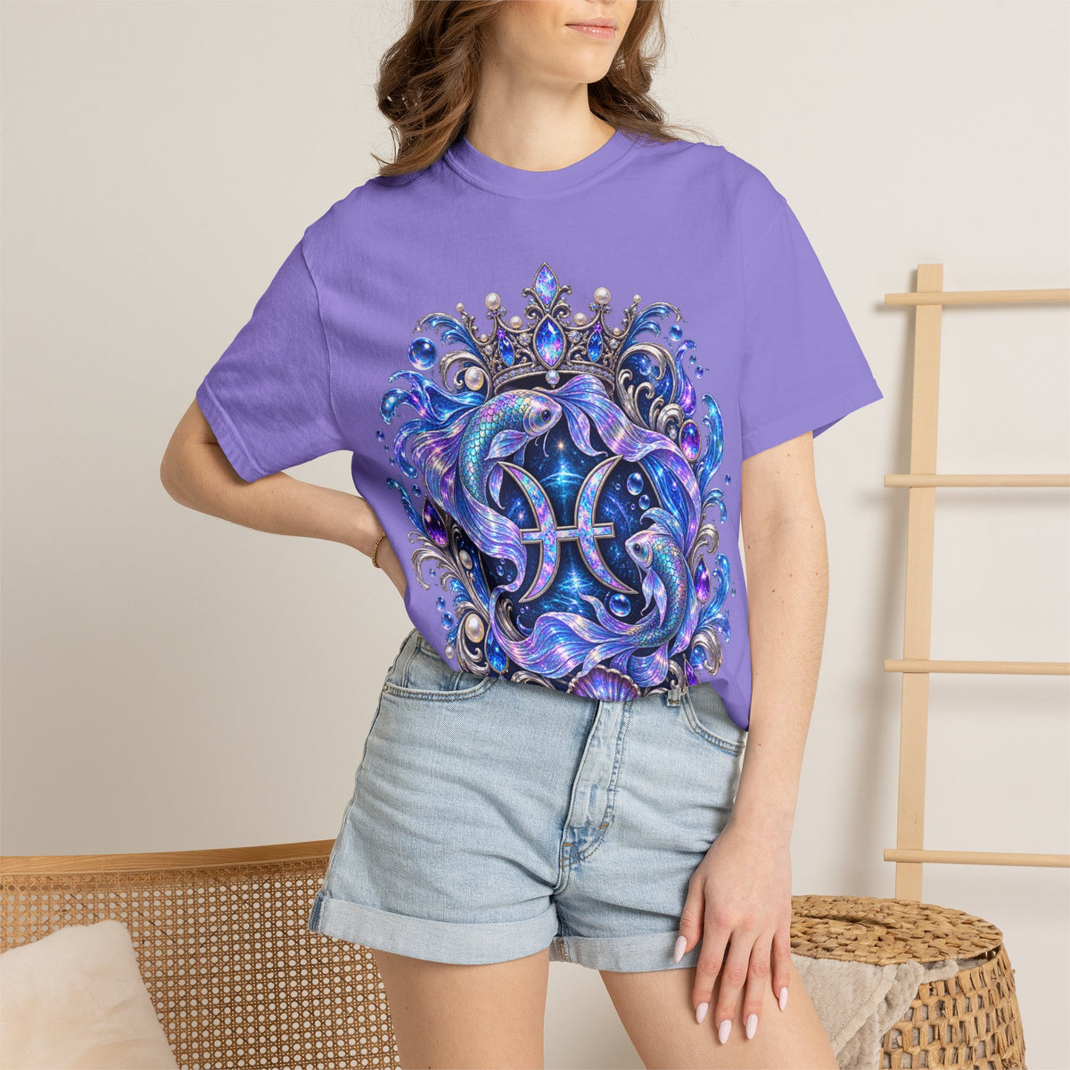 Pisces Zodiac T-Shirt — Mystical Ocean Shark Astrological Tee