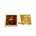 Gold Aries Zodiac Cufflinks — Astrological Ram Sign Jewelry
