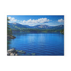 Scenic Mountain Lake Glass Cutting Board – Blue Nature Kitchen Décor