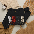 Revelation 6 Apocalypse Crewneck Sweatshirt — Four Horsemen Graphic