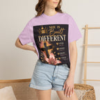 Christian Inspirational T-Shirt — "She Is Built Different / Built Right"