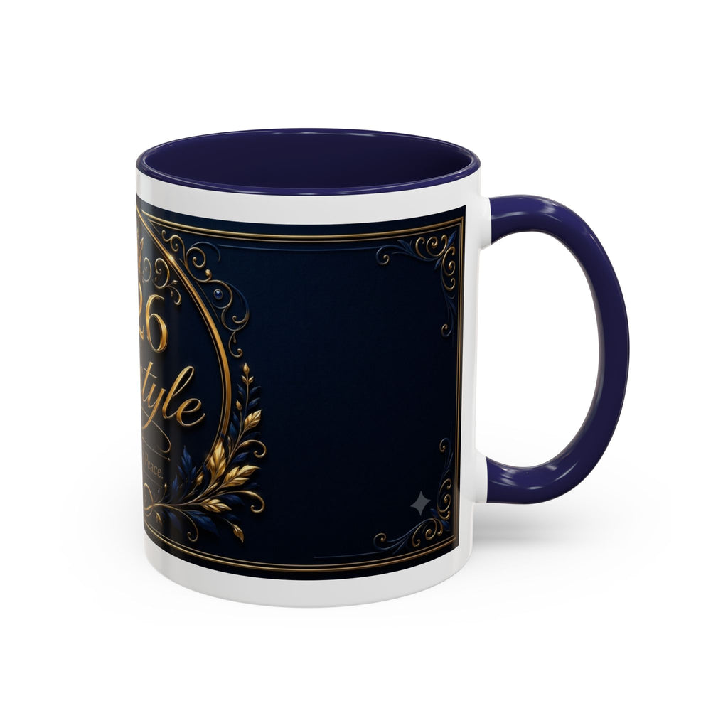 Accent Coffee Mug — '2226 Lifestyle' Gold Crown Decorative Coffee Mug