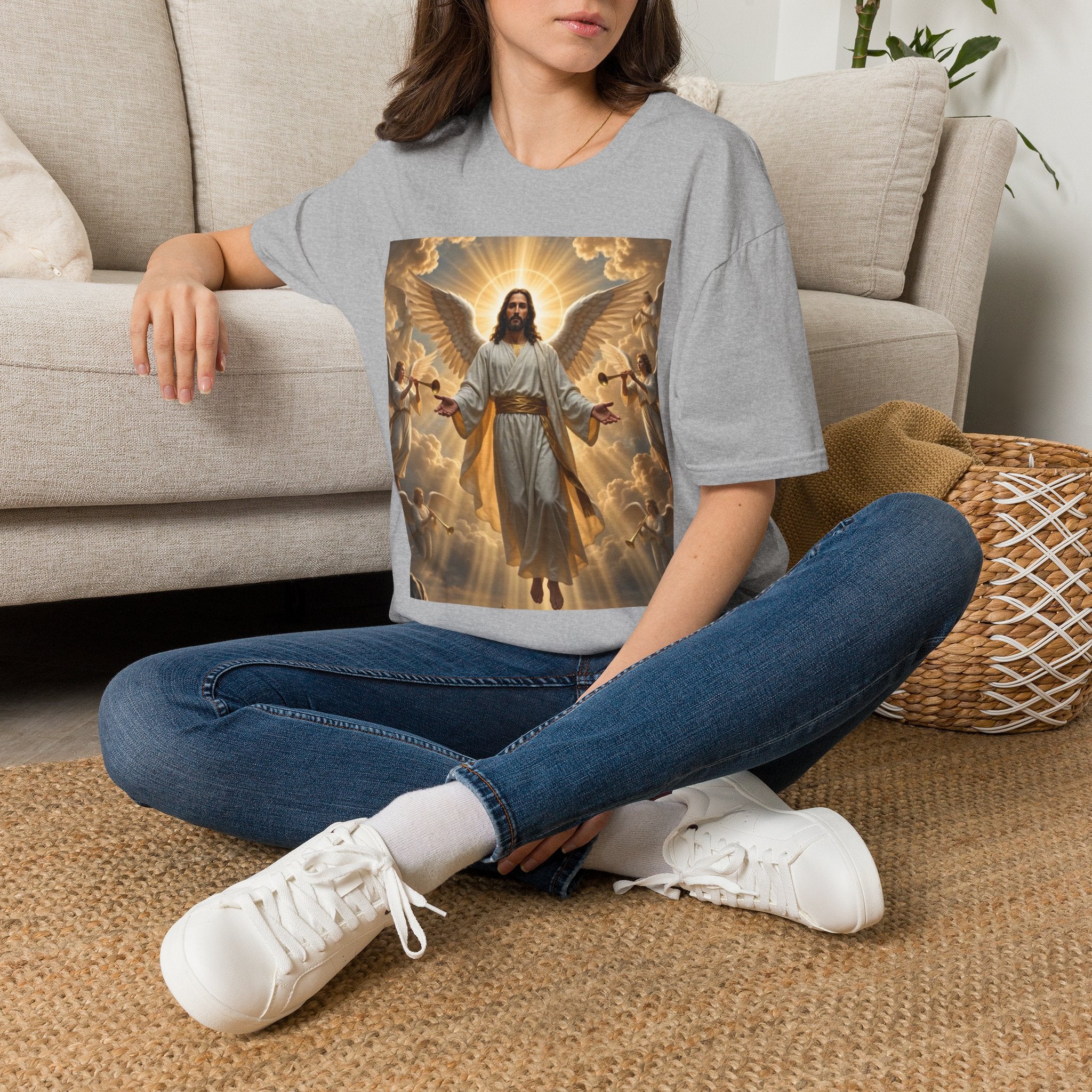 Jesus with Angels T-Shirt — Radiant Christian Faith Tee