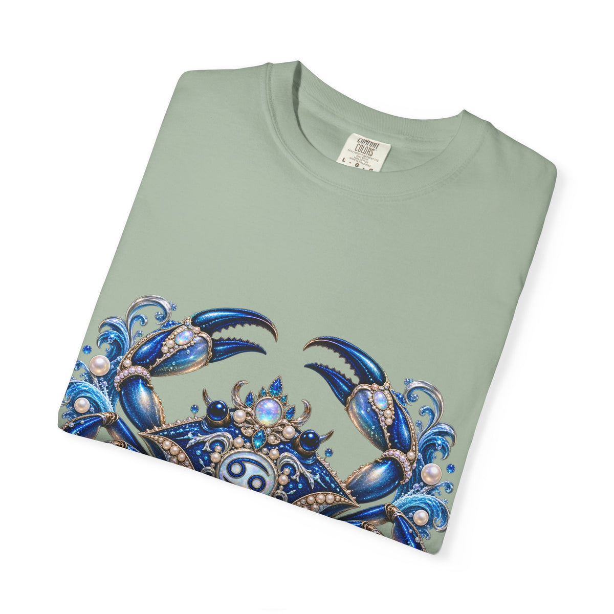 Cancer Zodiac T-Shirt — Blue Crab Astrology Tee (Intuitive, Loyal, Nurturing)