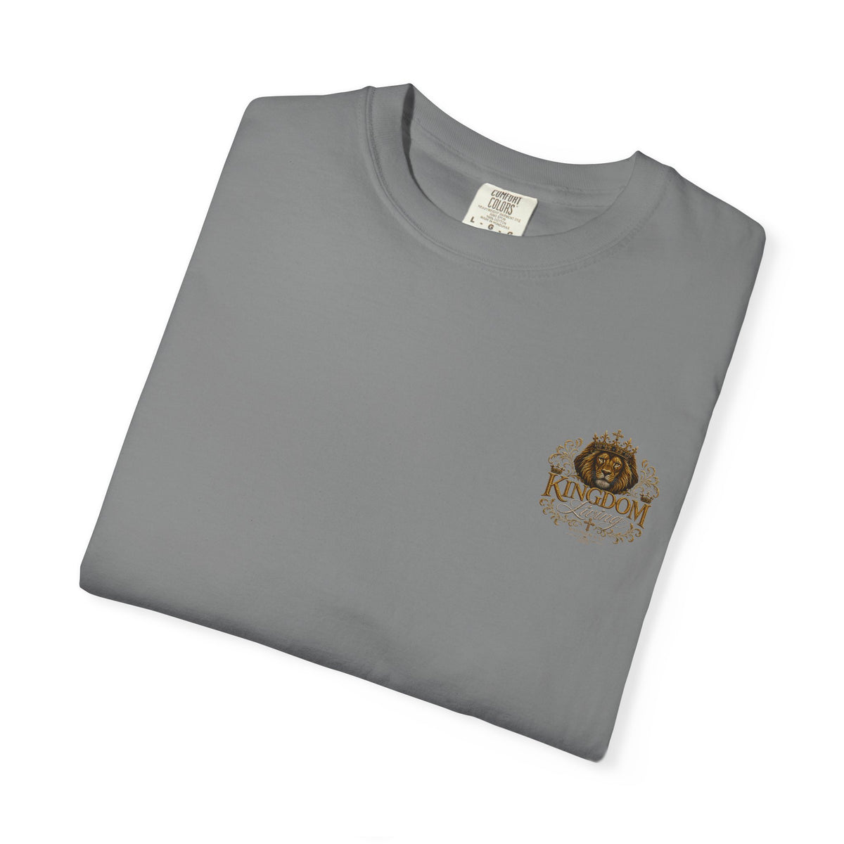Lion King Graphic T-Shirt — "Built Right Walking the King" Christian Faith Tee