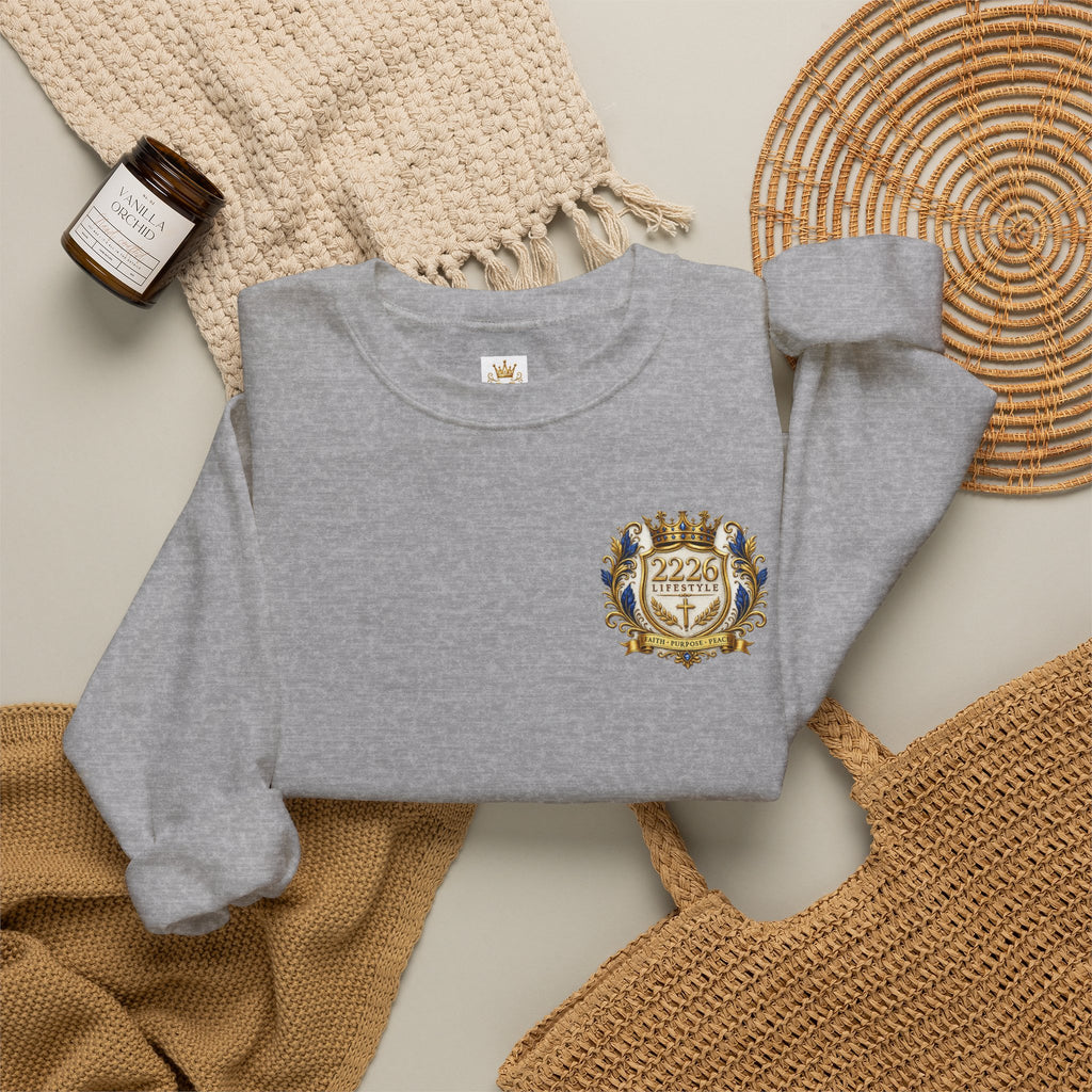 Lion Crest Crewneck Sweatshirt — 2:26 Bible Verse Christian Graphic