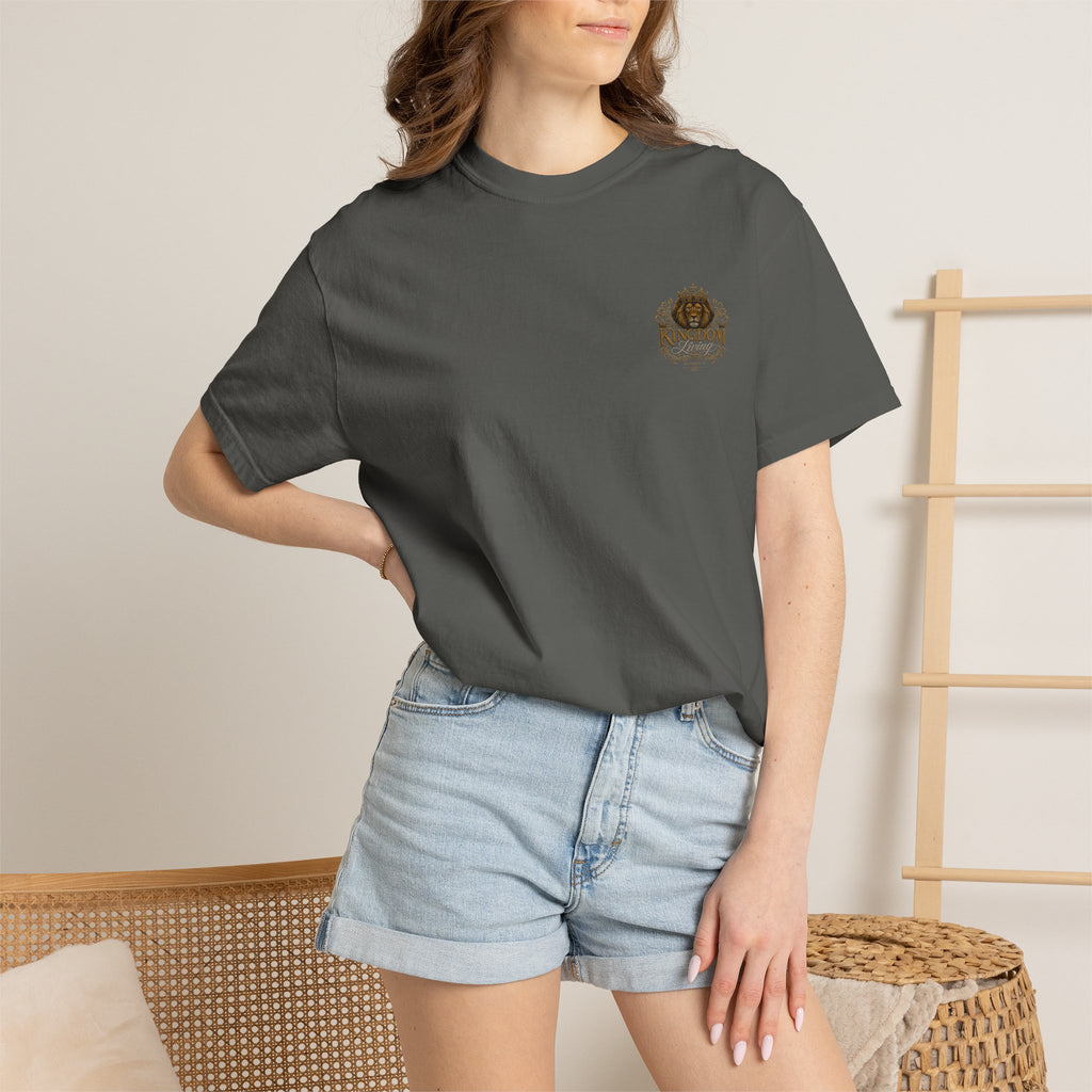 Kingdom Living Lion T-Shirt — Crowned Lion Christian Faith Tee