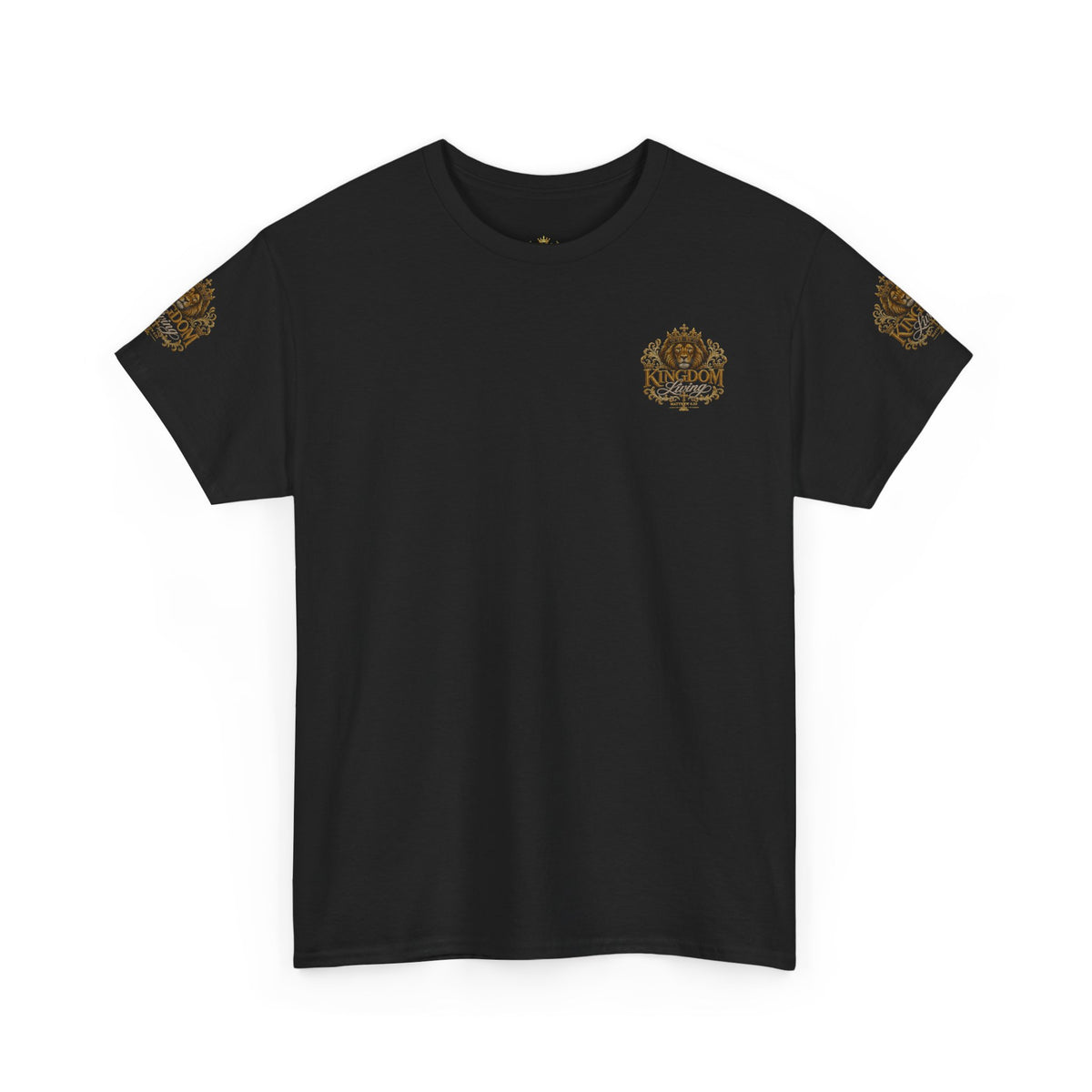 Kingdom Living Lion Graphic Tee — Regal Christian Faith T-Shirt