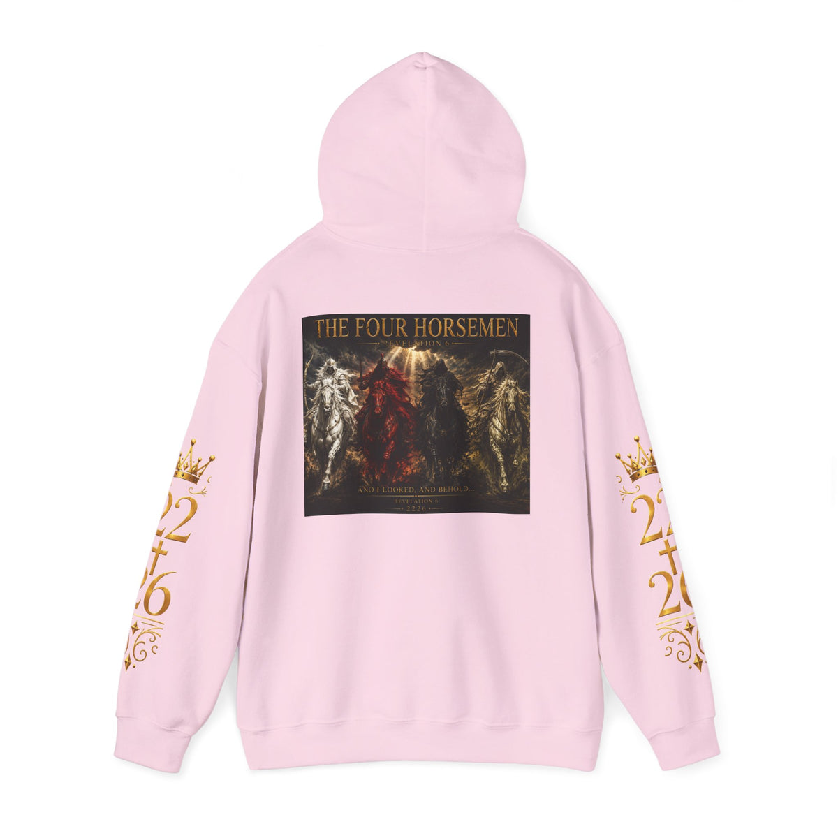 Revelation 6: The Four Horsemen Hoodie — Biblical Apocalyptic Graphic Sweatshirt