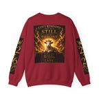 Religious Halloween Crewneck Sweatshirt — "Spooktacular" & "Still on the Throne" Graphic