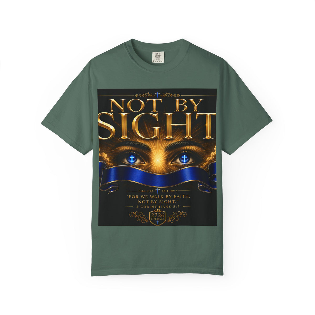 Not By Sight / Walk By Faith T‑Shirt — Christian Faith Graphic Tee