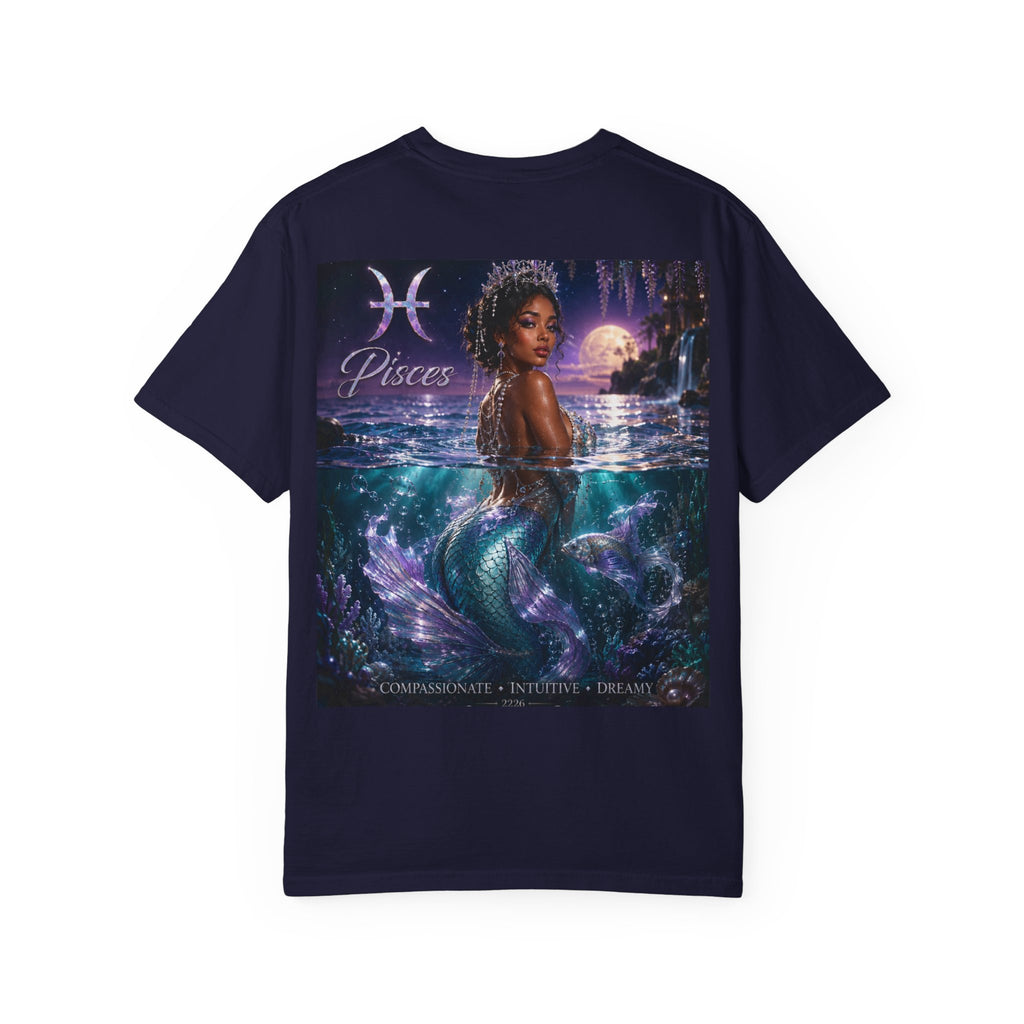 Pisces Mermaid T-Shirt — Zodiac Astrology Tee (Compassionate • Intuitive • Dreamy)