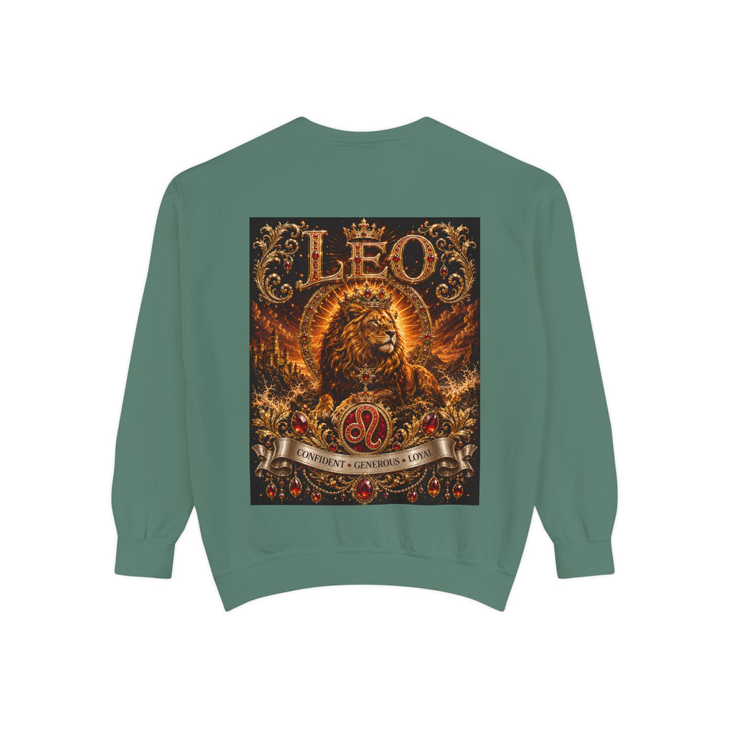 Leo Zodiac Lion Sweatshirt — Regal Astrology Graphic Crewneck