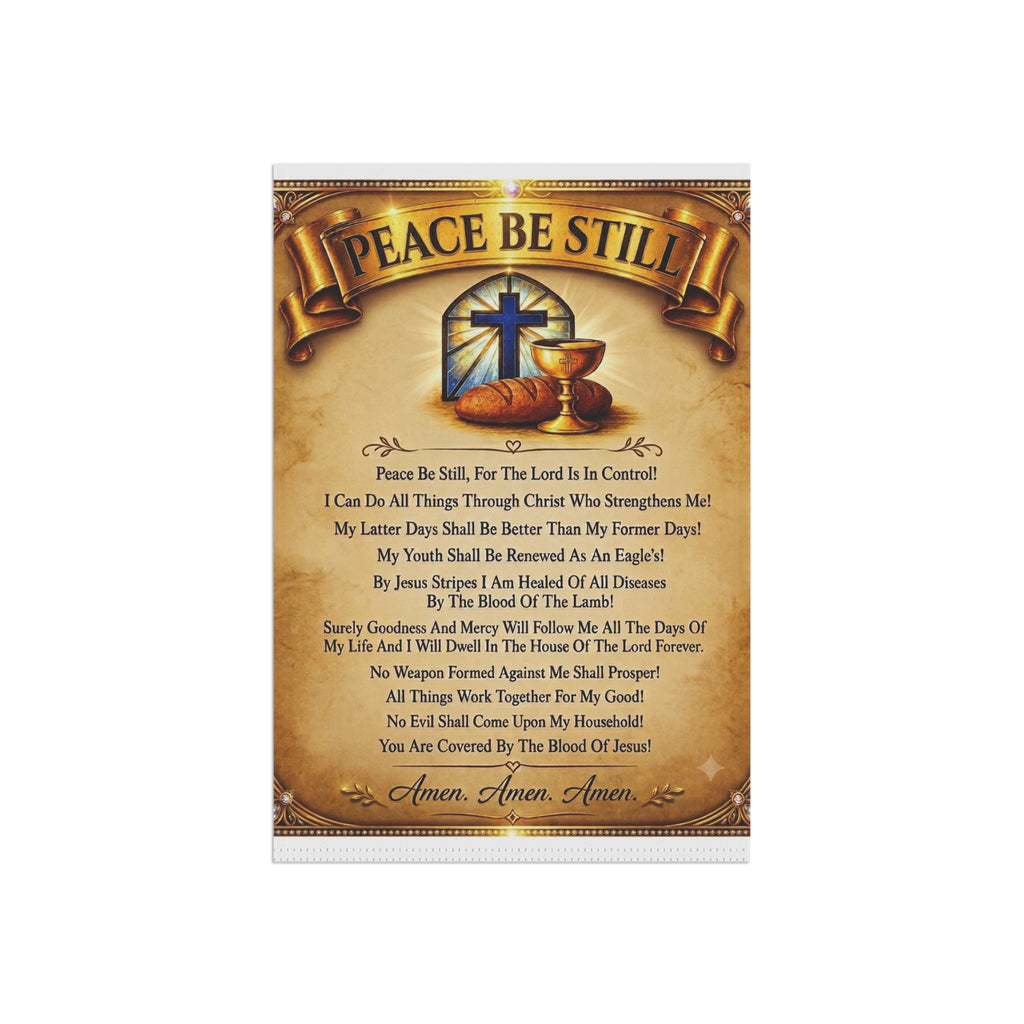 Garden Flag — "Peace Be Still" Inspirational Christian Banner