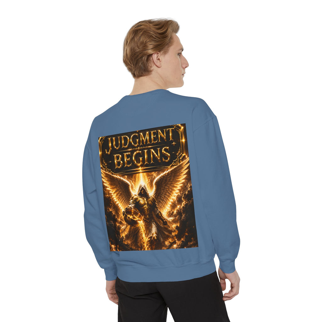 Revelation Chapter 16 Sweatshirt — "Judgment Begins" Apocalyptic Graphic