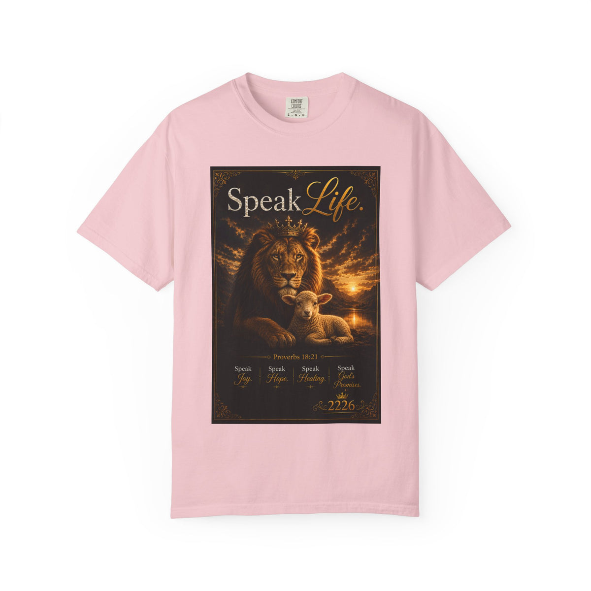 Kingdom Living Lion T-Shirt — "Speak Life" Christian Faith Graphic Tee