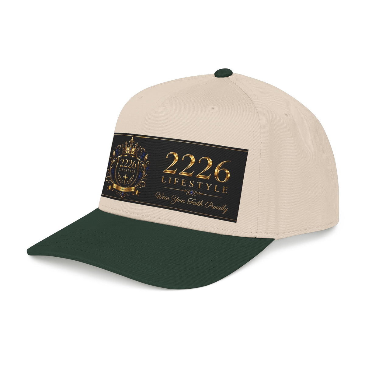 Mid Profile Baseball Cap - 2226 Lifestyle Gold Crest Hat