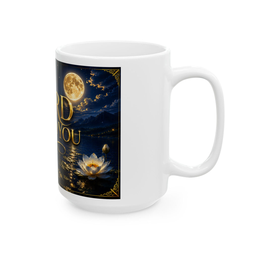 Religious Ceramic Mug – "Lord I Need You" Gold Script 11oz/15oz