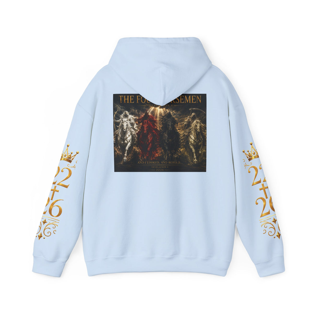 Revelation 6 Four Horsemen Hoodie – Apocalyptic Biblical Graphic Sweatshirt