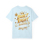Built Different Christian Lion T-Shirt — "Built Right, Beautiful, Brilliant" Inspirational Faith Tee
