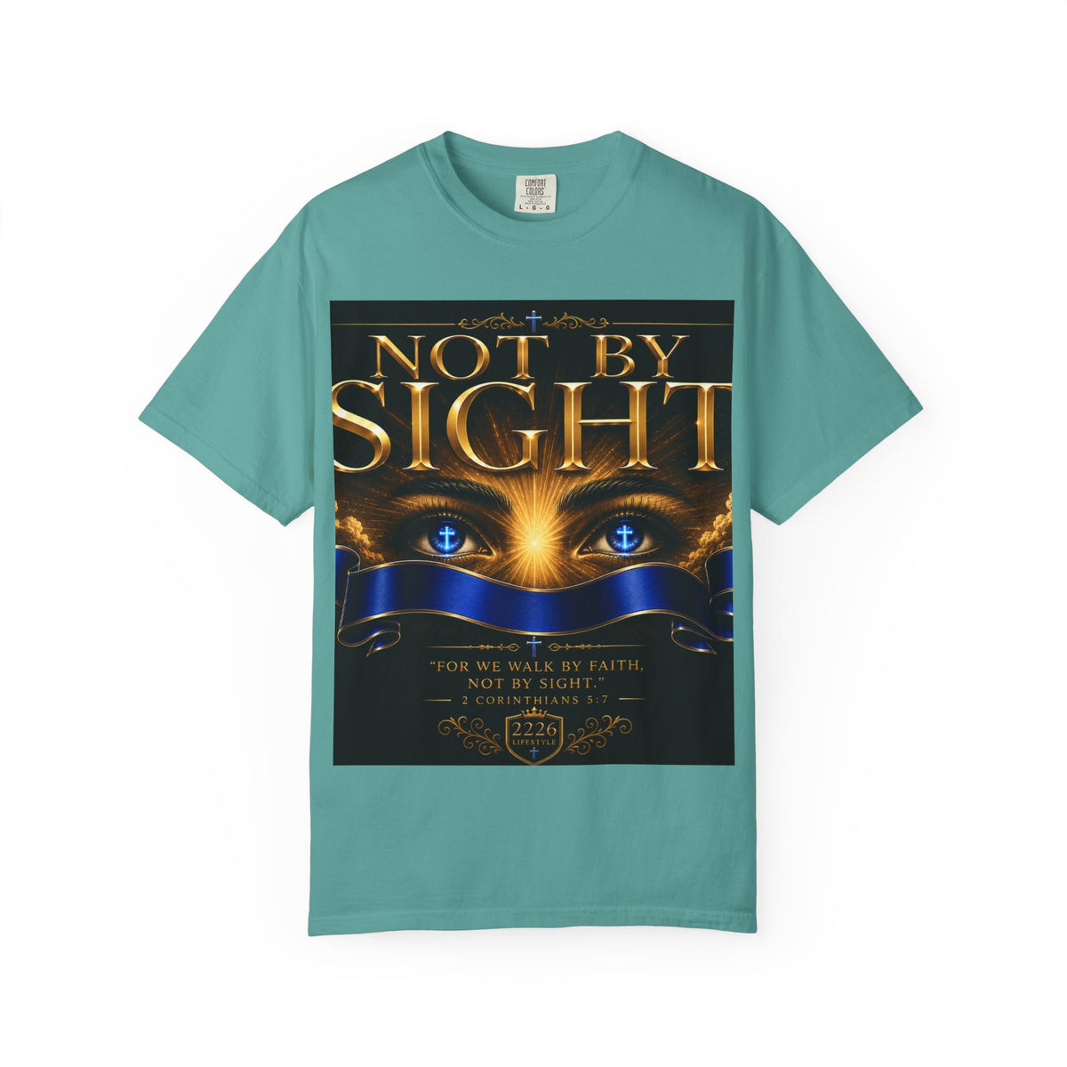 Not By Sight / Walk By Faith T‑Shirt — Christian Faith Graphic Tee