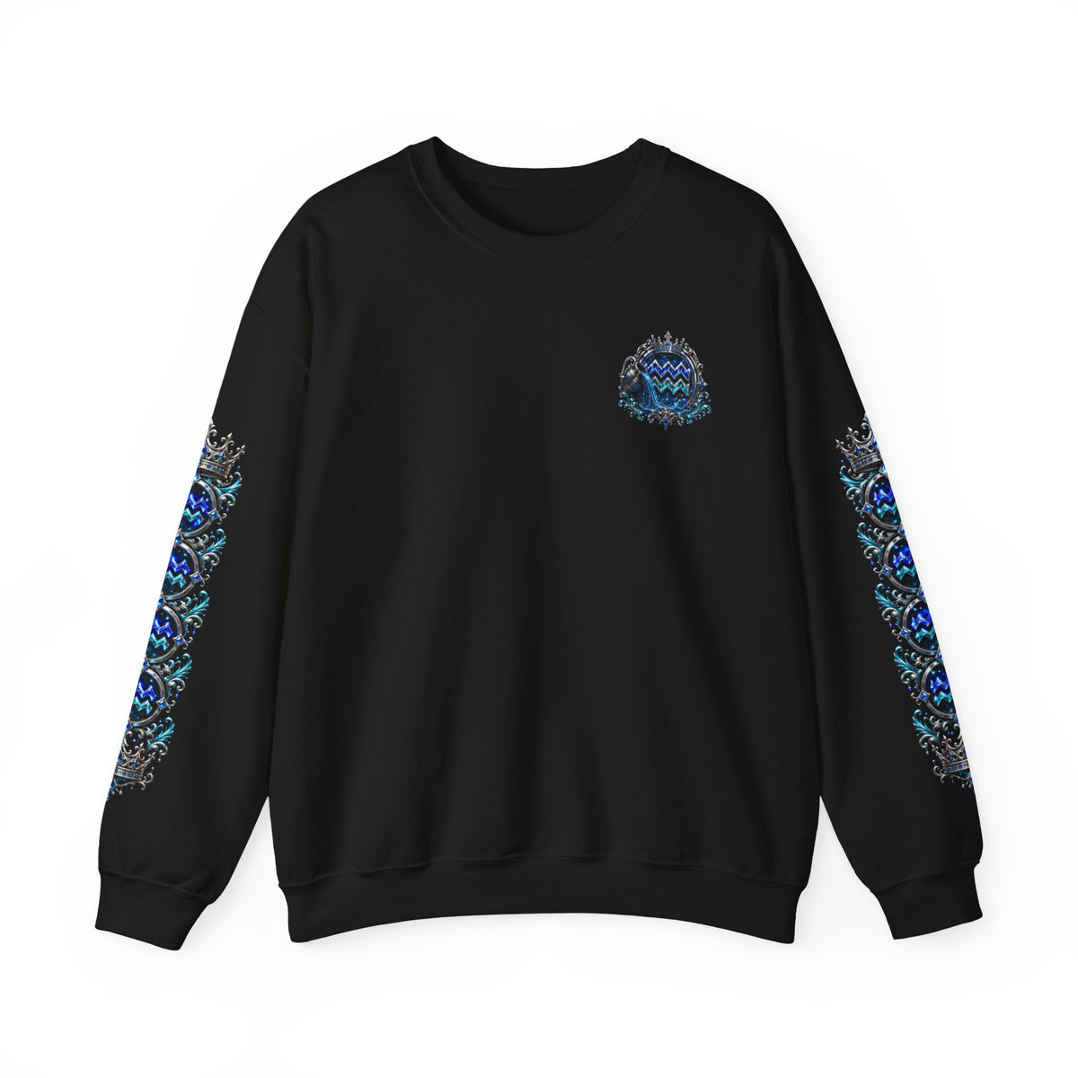 Aquarius Crewneck Sweatshirt — Zodiac Water-Bearer Astrology Pullover