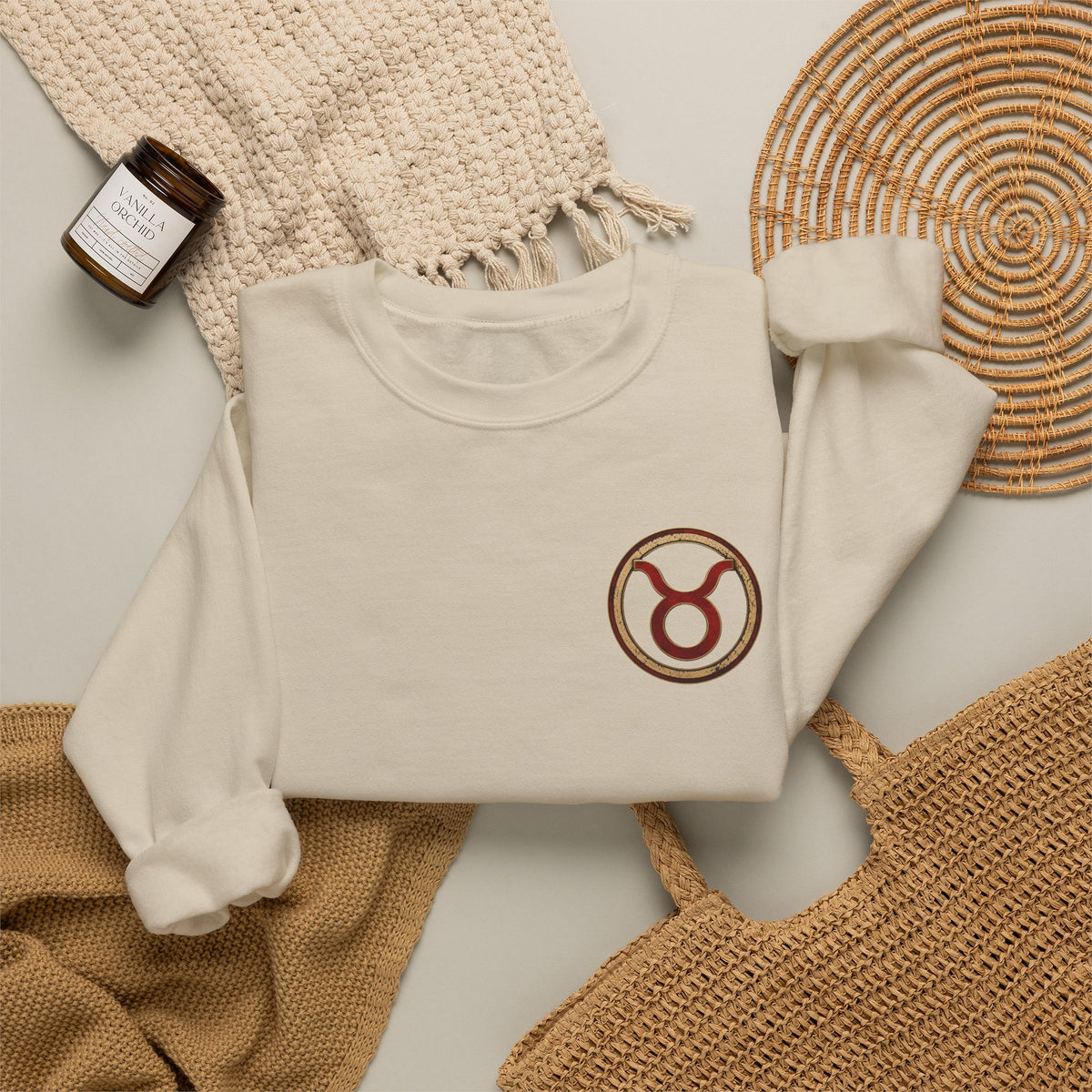 Taurus Zodiac Crewneck Sweatshirt — Bull Constellation Graphic