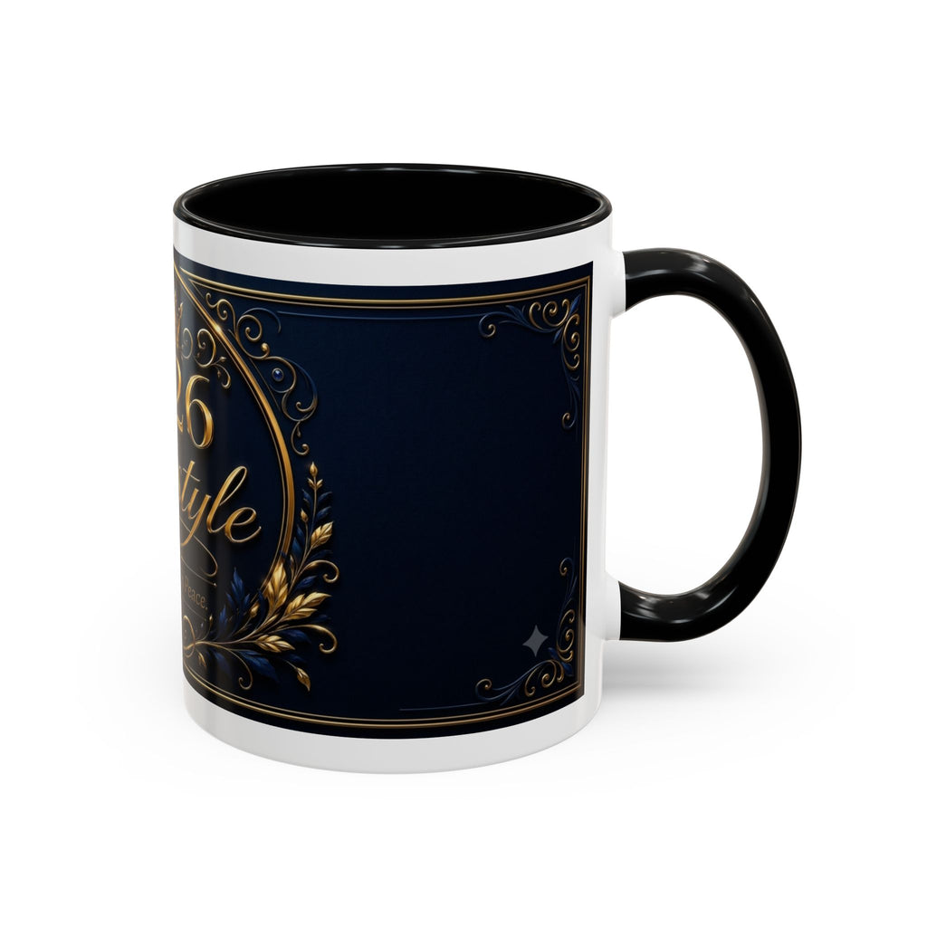 Accent Coffee Mug — '2226 Lifestyle' Gold Crown Decorative Coffee Mug