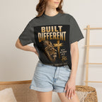 Built Different Christian Lion T-Shirt — "Built Right, Beautiful, Brilliant" Inspirational Faith Tee