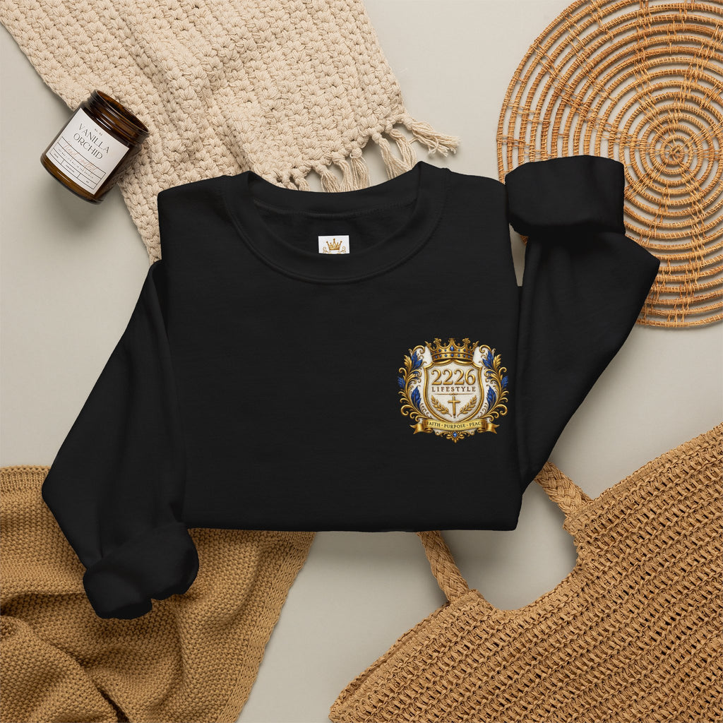 Lion Crest Crewneck Sweatshirt — 2:26 Bible Verse Christian Graphic